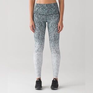 Lululemon Wunder Under ombré Pant Dazzle Wunder Under Alpine White Black